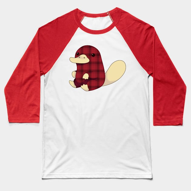 PLAIDypus Baseball T-Shirt by Imaplatypus